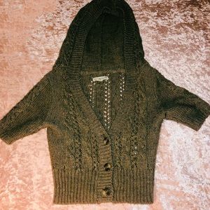 Short Sleeved Knit Cardigan